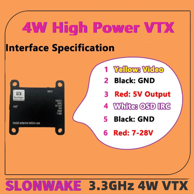 SLONWAKE FPV 3.3G 16CH 4000mW  - Drone Rc Remote review and price