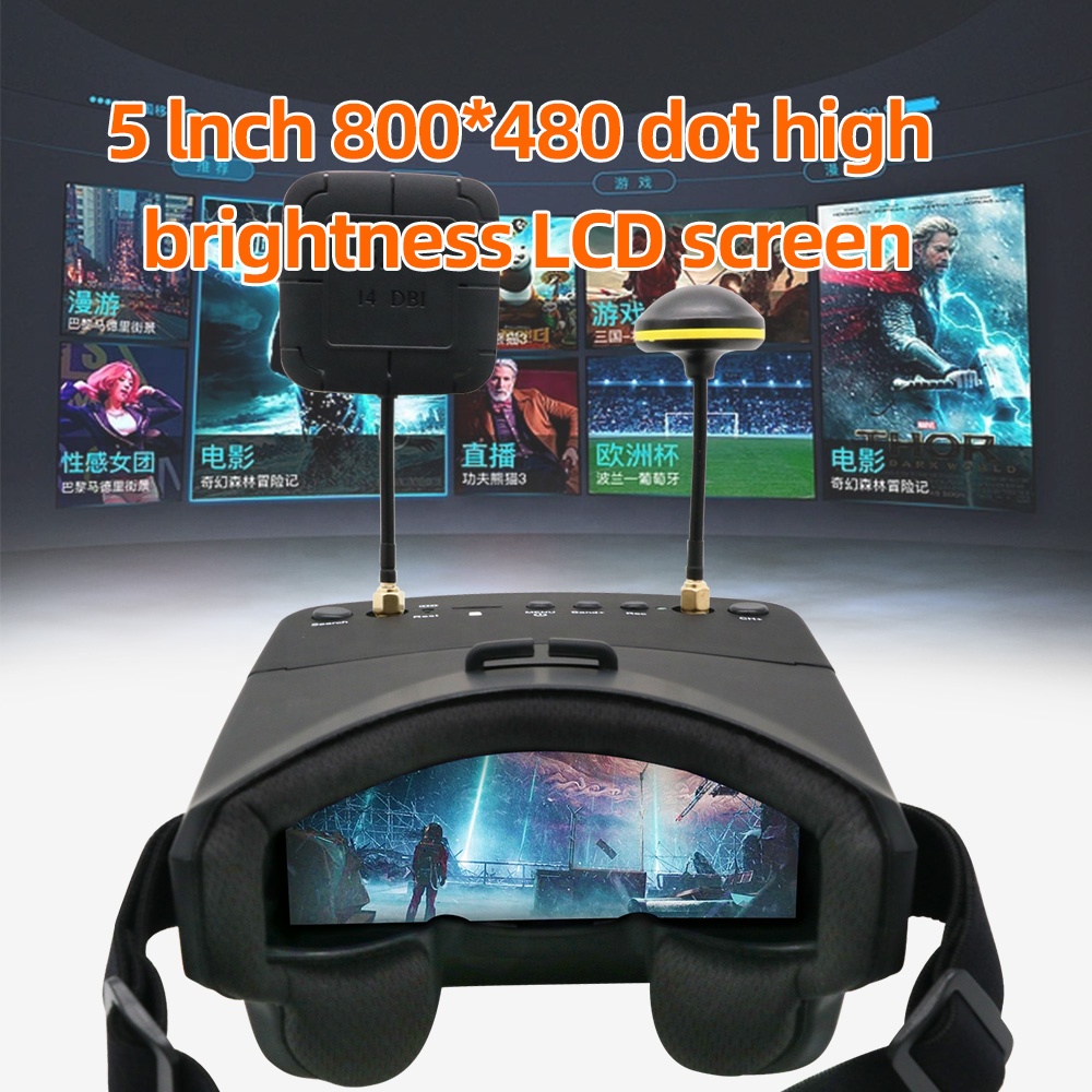 EV800D 5.8G 40CH 5 Inch 800*48 - Fpv Goggles Headset review and price
