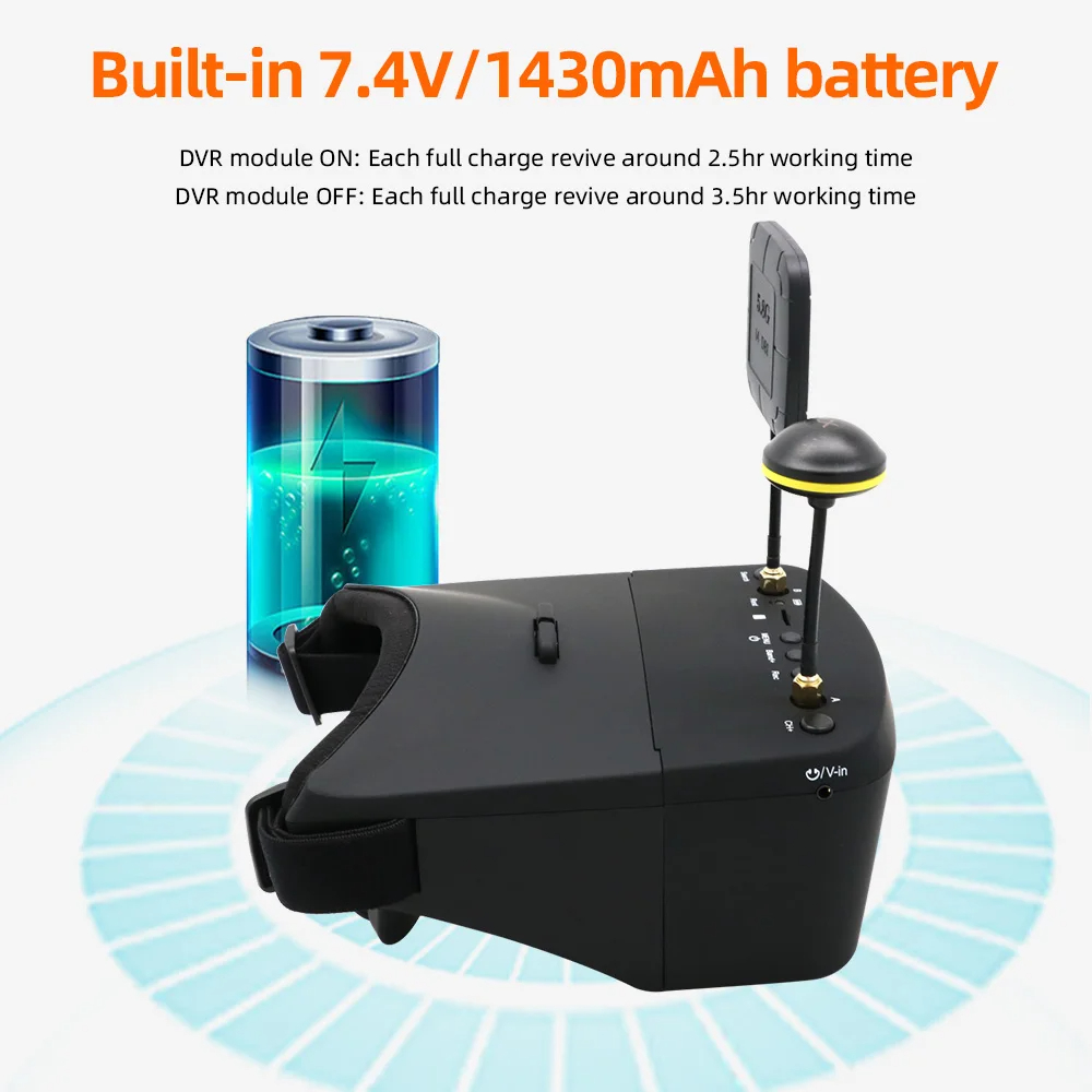 EV800D 5.8G 40CH 5 Inch 800*48 - Fpv Goggles Headset review and price