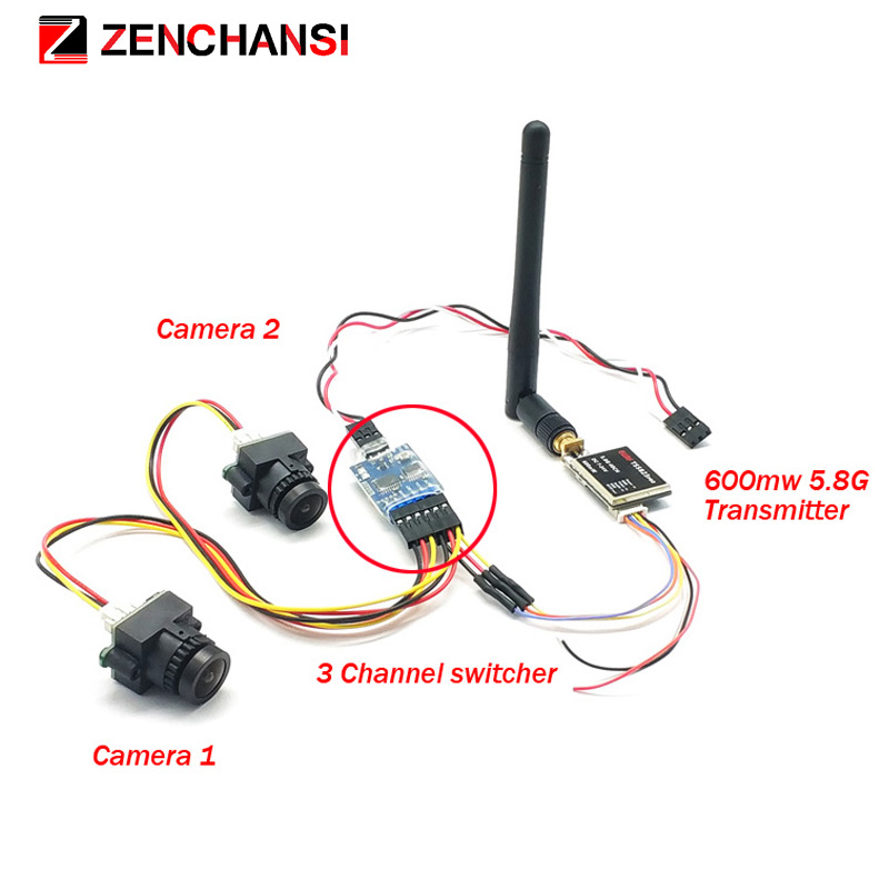 3 channel Dual Video camera CM - Fpv Goggles Headset review and price